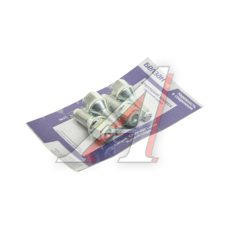 Болт колеса М12х1.5х22 ЛАДА Largus RENAULT Logan штатный диск (комплект 4шт.) БЕЛЗАН