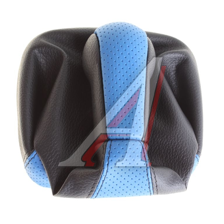 Ручка на рычаг КПП ВАЗ-2115 синяя с чехлом СФЕРА (кожзам) АВТОБРА