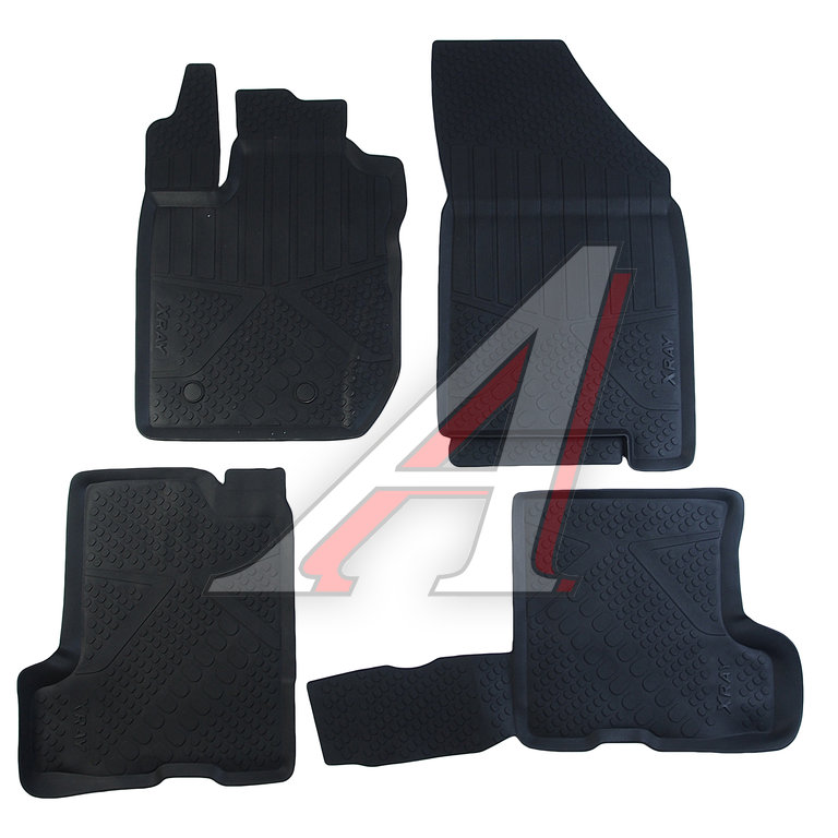 Коврик салона ЛАДА X-Ray (15-) 3D полиуретан черный (4 предм.) ELEMENT