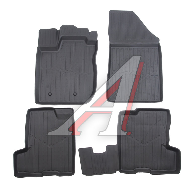 Коврик салона ЛАДА X-Ray (15-) 3D резина черный (4 предм.) Standart SRTK