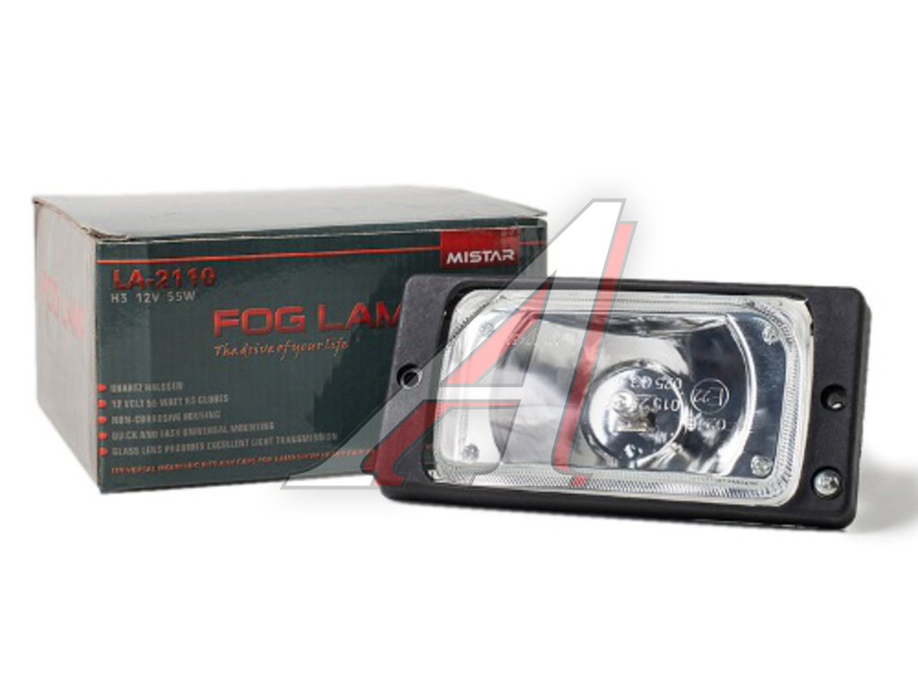 Фара дополнительная (дальний свет) 175х85мм 12V черная,белая (комплект) MISTAR