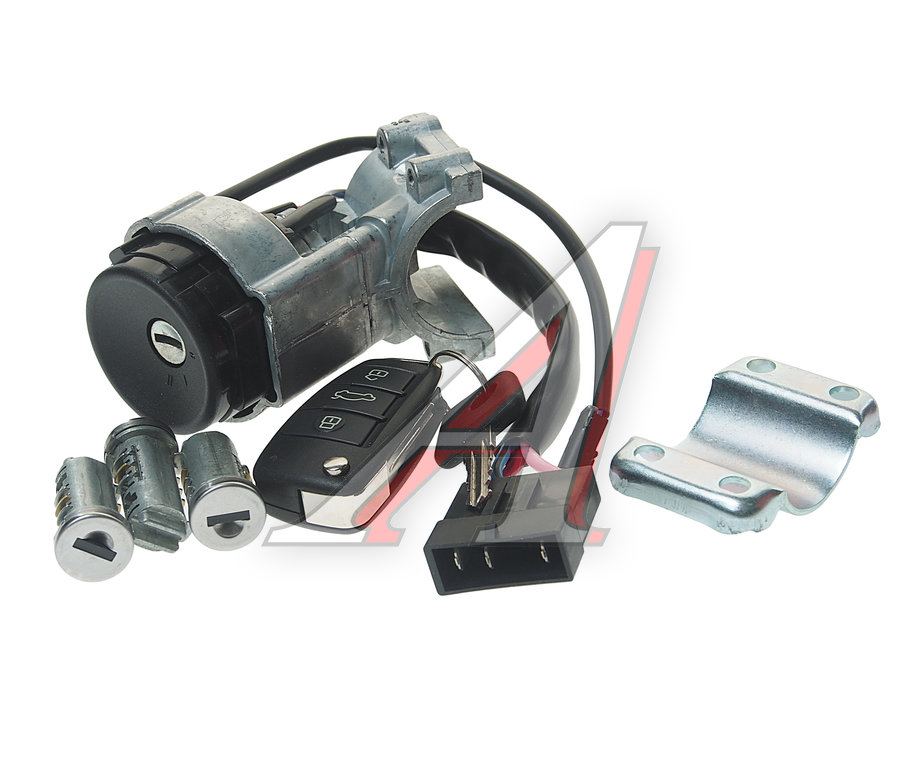 Замок зажигания ВАЗ-2190 в сборе с личинками,с выкидным ключом САН-D