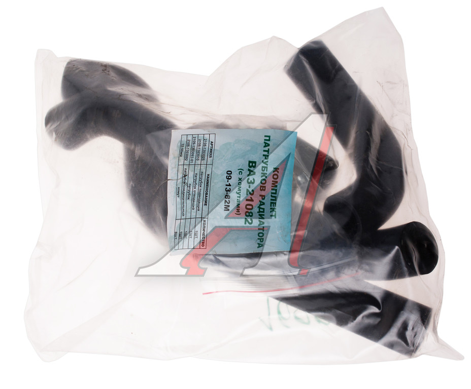 Патрубок ВАЗ-21082 радиатора комплект 4шт. (с хомутами) ТК МЕХАНИК