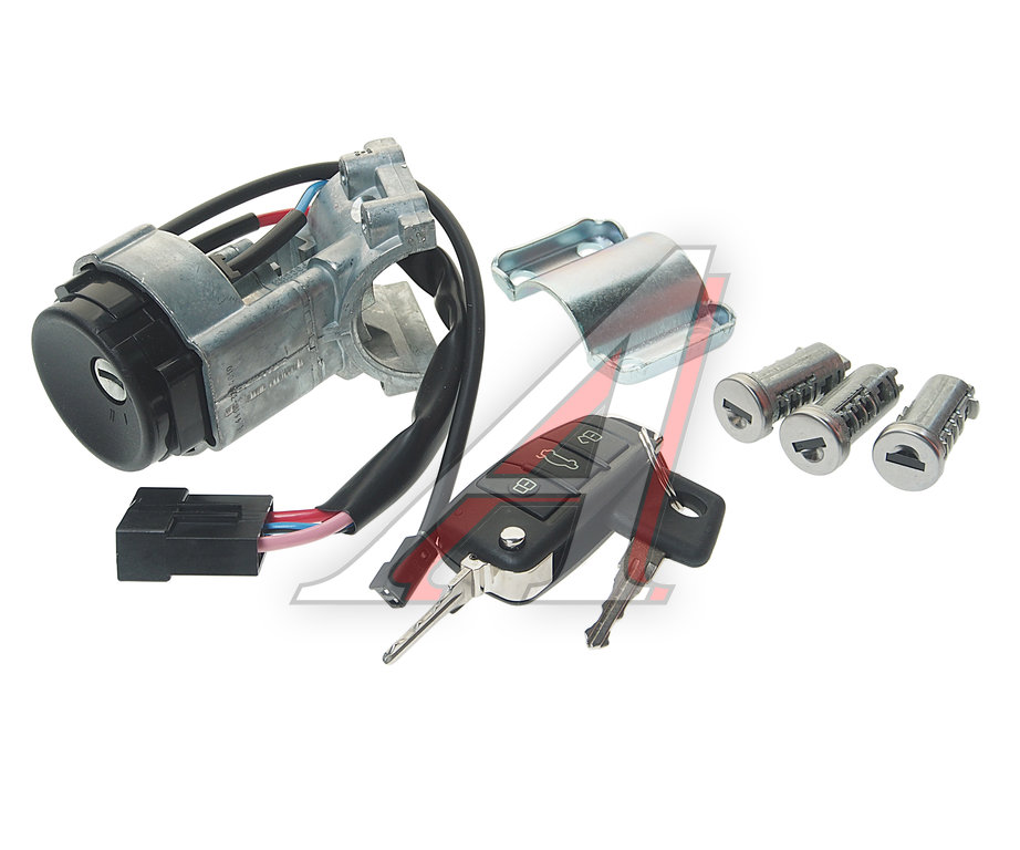 Замок зажигания ВАЗ-1118 в сборе с личинками,с выкидным ключом САН-D