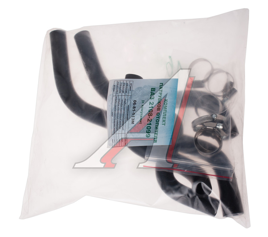 Патрубок ВАЗ-2108 отопителя комплект 4шт.(с хомутами) ТК МЕХАНИК