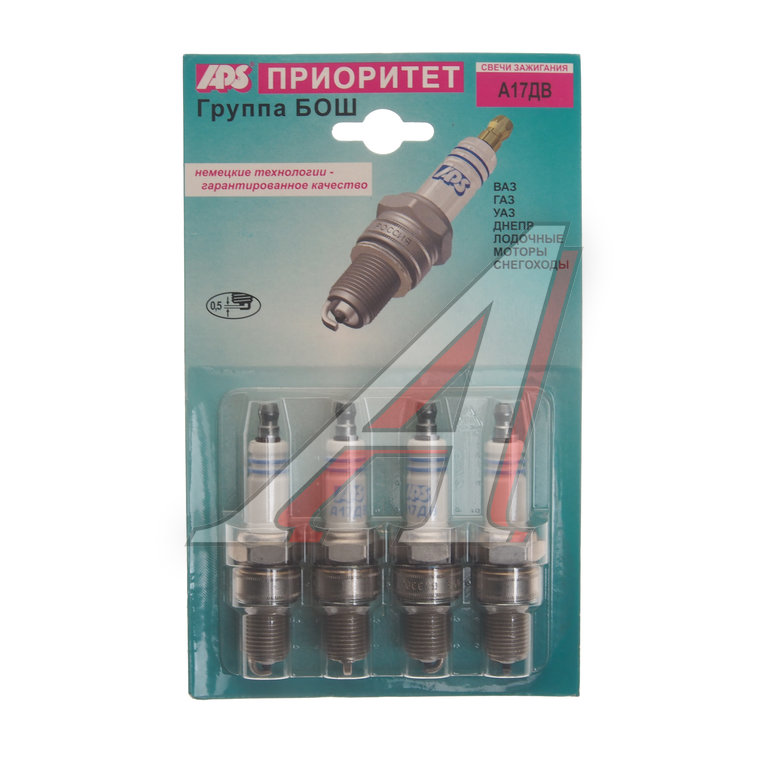 Свеча зажигания ВАЗ-2101-07 АИ-92 А17ДВ (блистер) комплект APS
