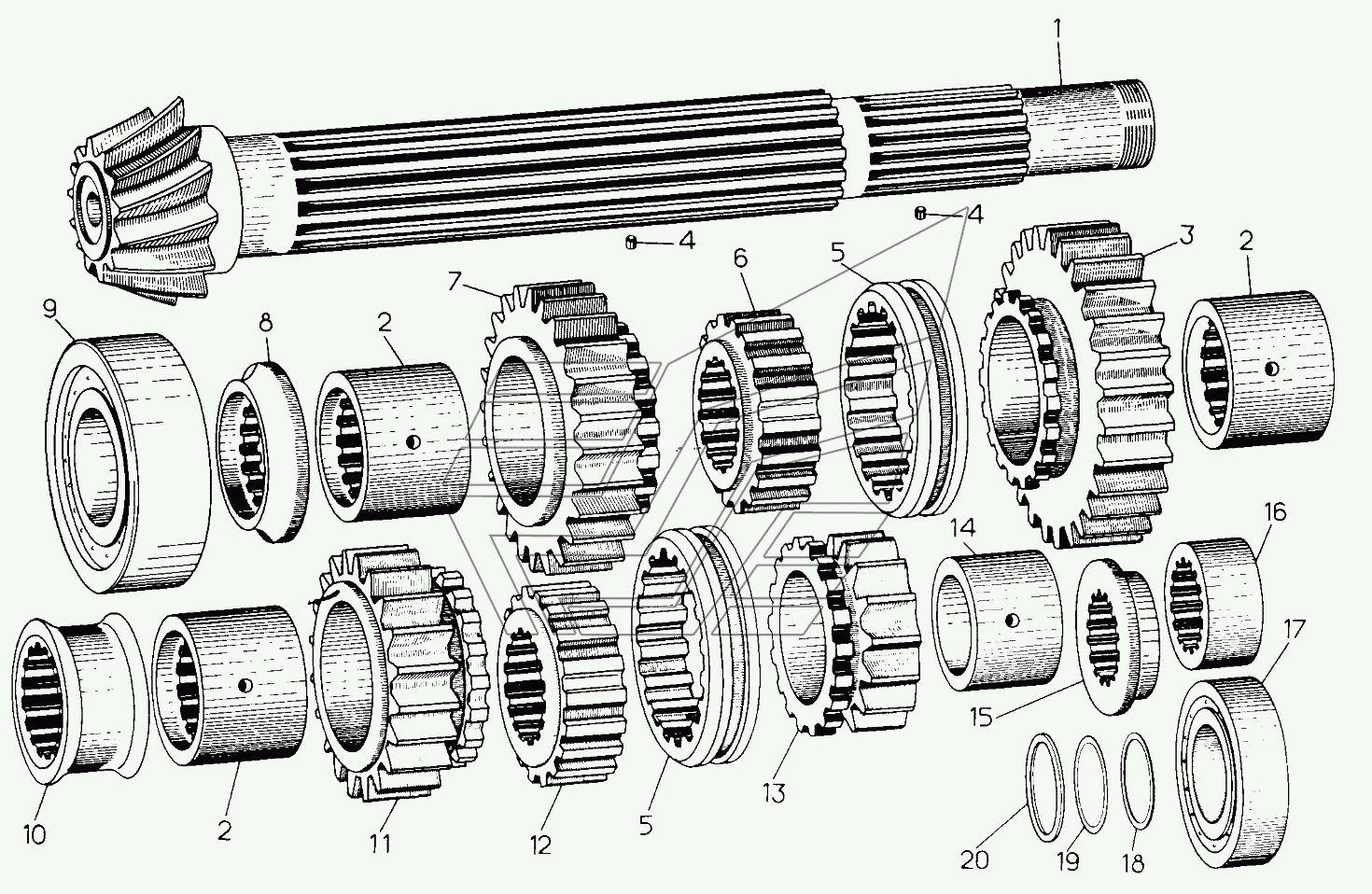 Изделие б 10. Коробка передач т 170. Коробка передач т 130. Схема КПП ЧТЗ Т 170. 50-12-224сп вал.