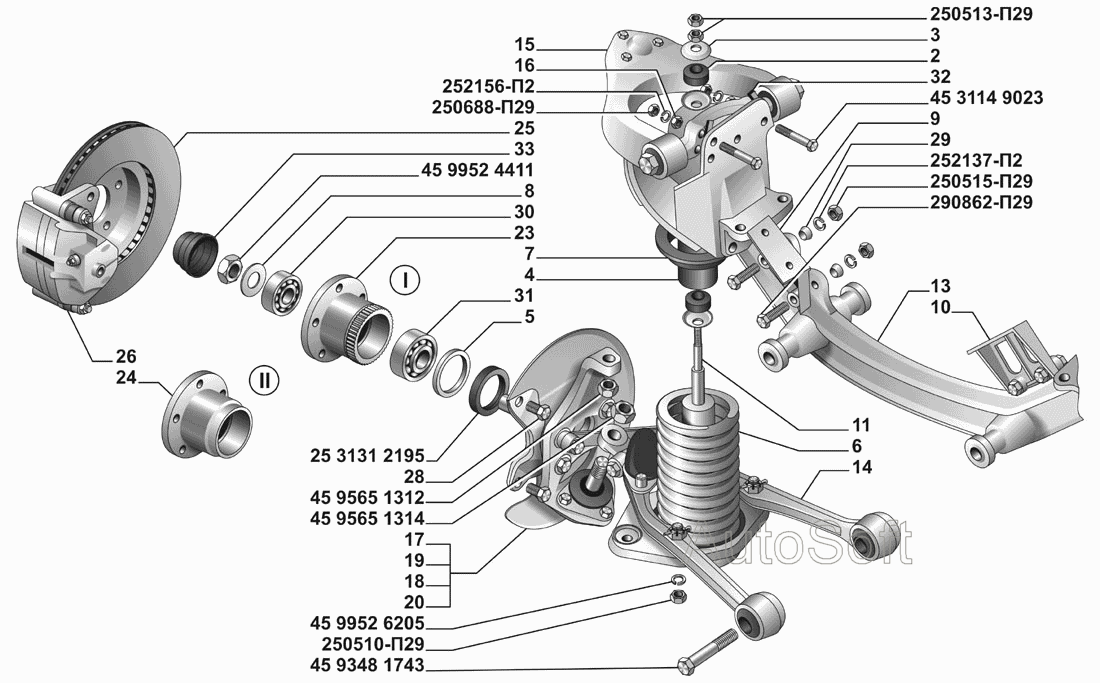 газ 3102 передняя подвеска