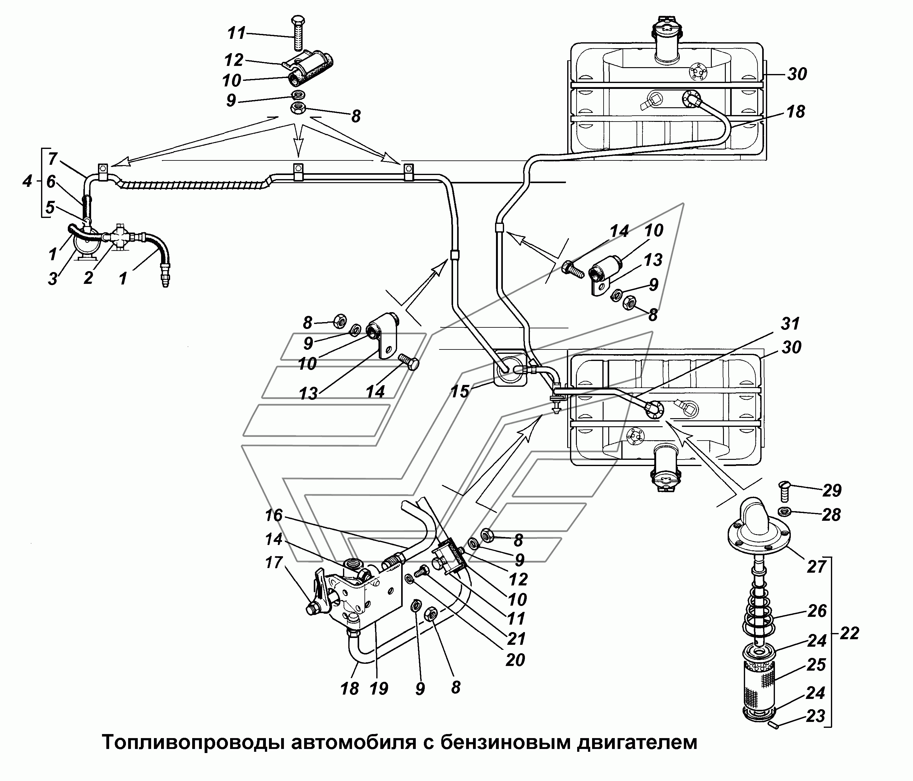 Электрическая схема газ 3308 дизель