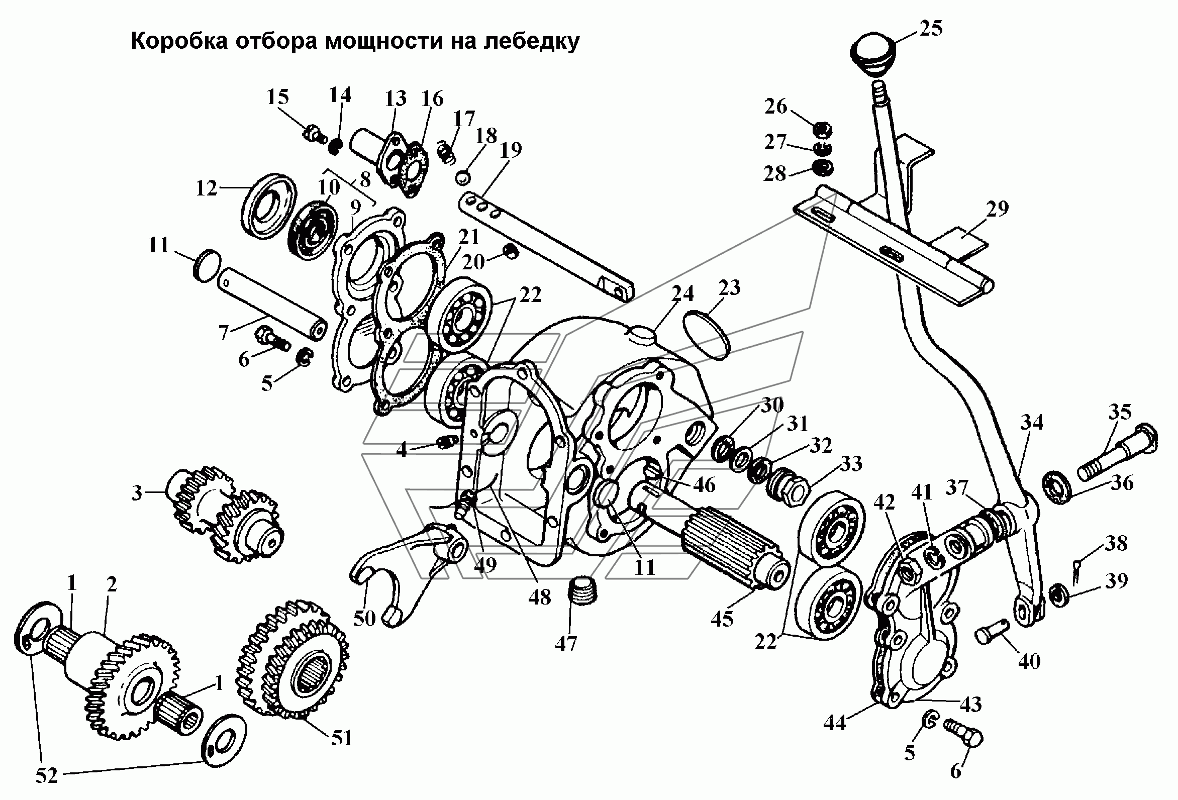 Раздаточная коробка газ 3308 схема