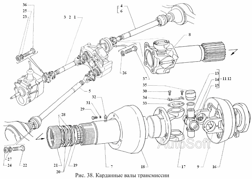 Схема раздаточной коробки газ 3308