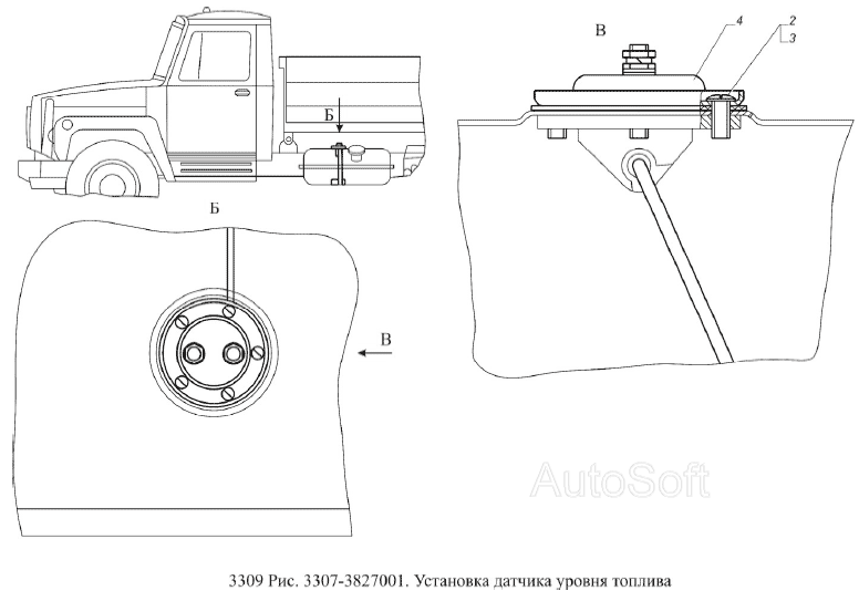 Схема подключения датчика уровня топлива газ 53