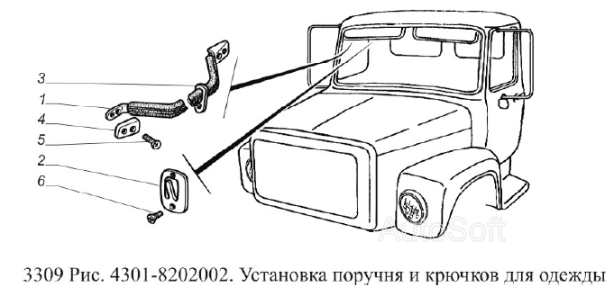 Кабина газ 3309 схема