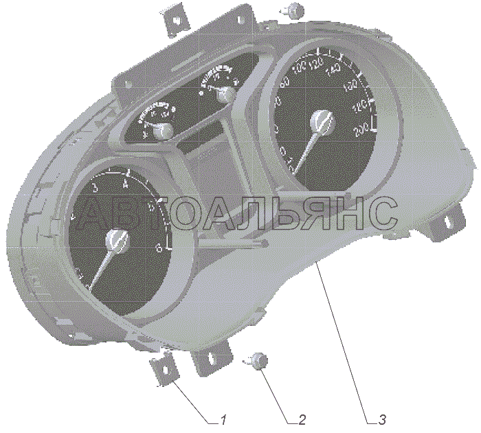 С41R13-3801005 Установка комбинации приборов ГАЗон NEXT C41R13-60 (Чертеж № 132: