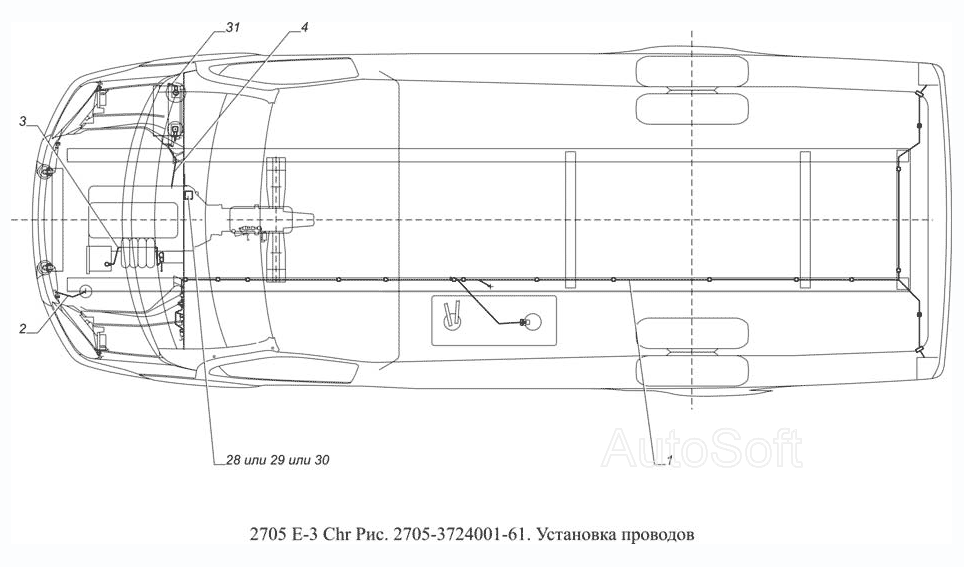 Схема салона газ 32213