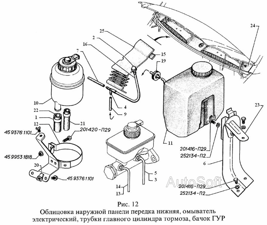 Схема стеклоомывателя газель 3302