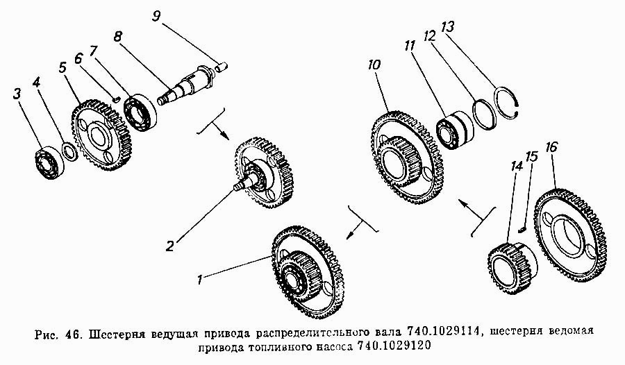 Привод насоса камаз