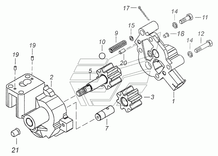 740.11-1011001 Установка масляного насоса КамАЗ-43501 (4х4) (Чертеж № 116: списо