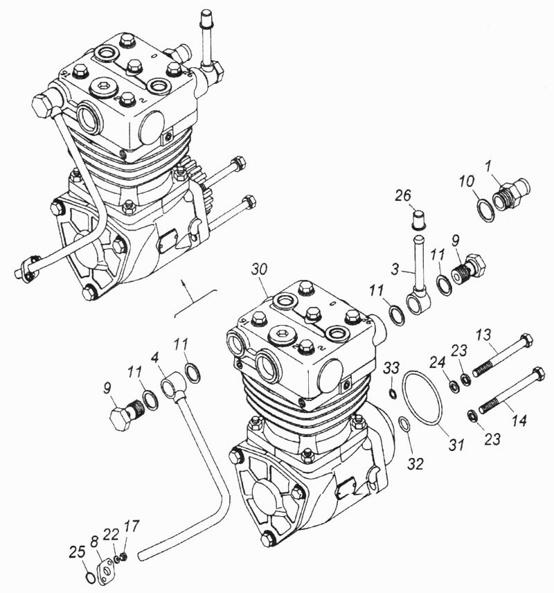 компрессор камаз двухцилиндровый