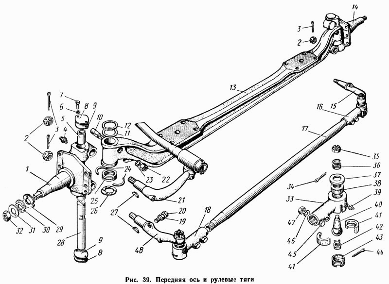 Передняя ось газель чертеж
