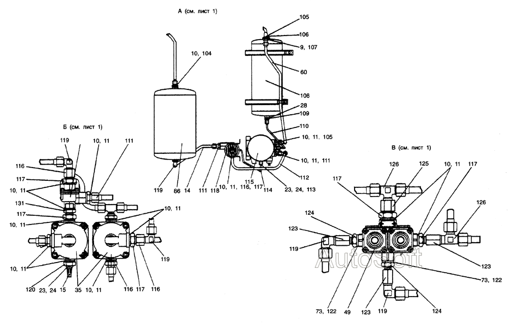 Тормозная система лиаз 5256 схема