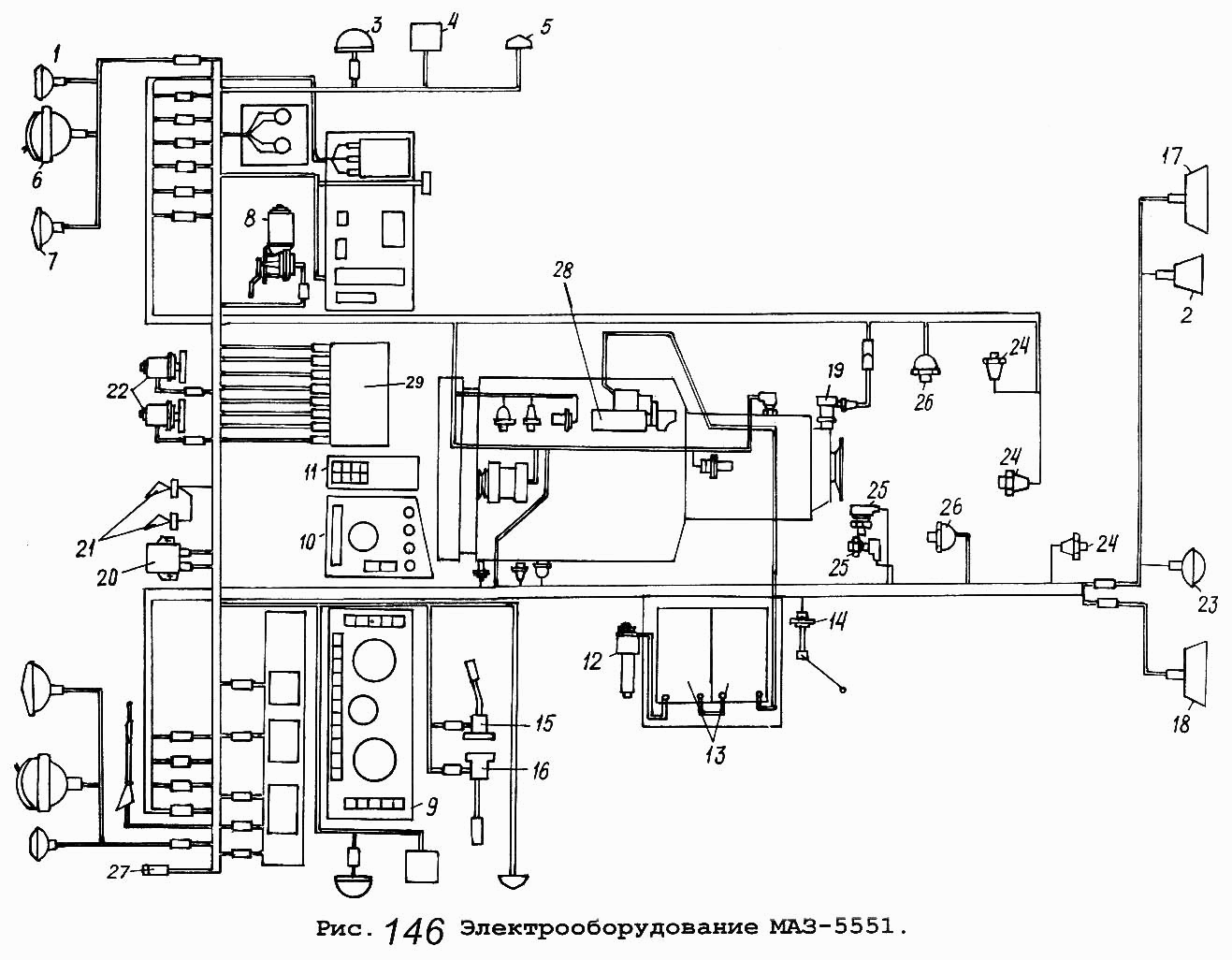 Схема электропроводки маз 5551