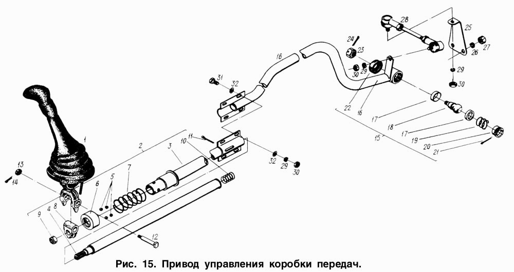 Схема переключение кпп маз