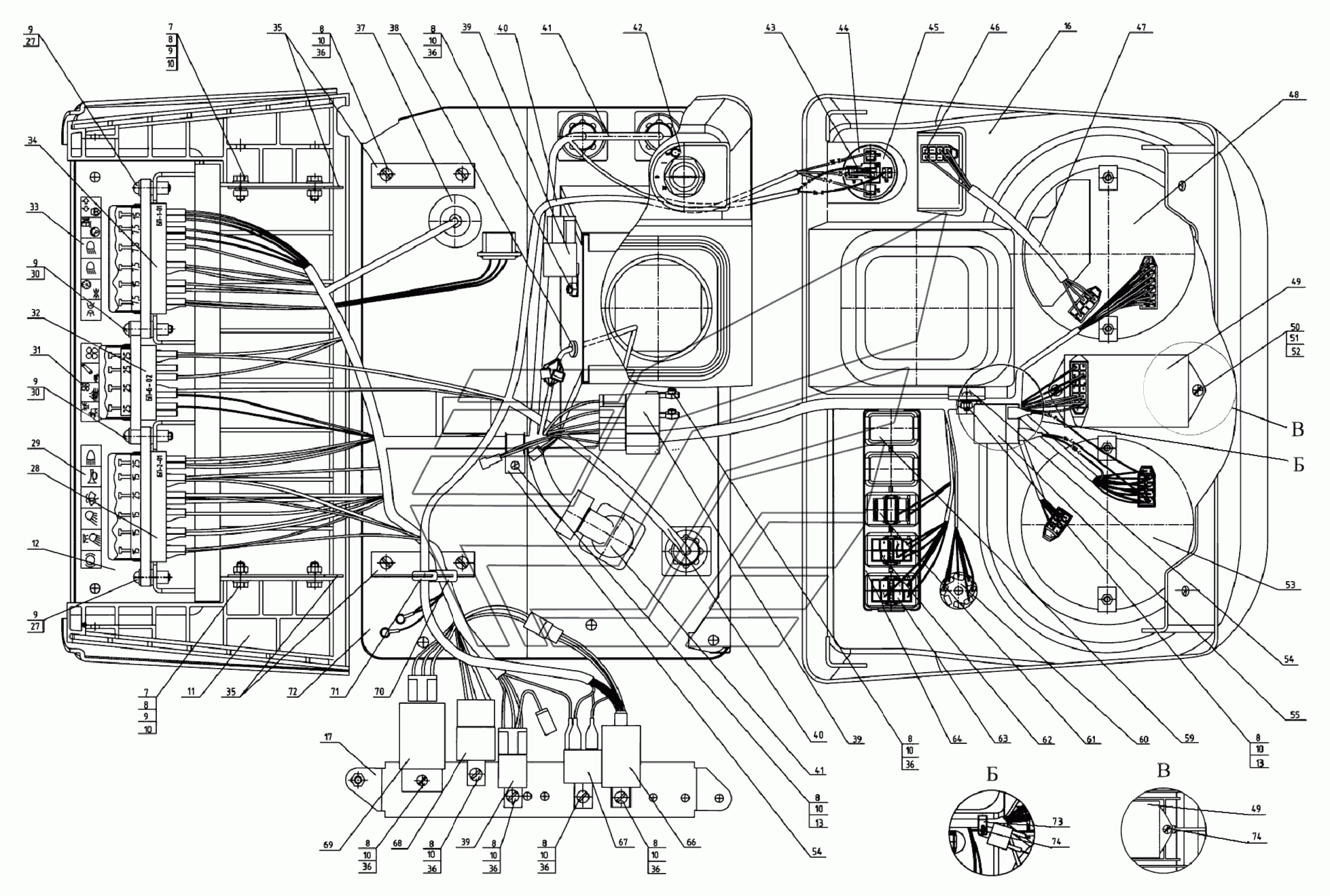 Схема электропроводки мтз 12 21