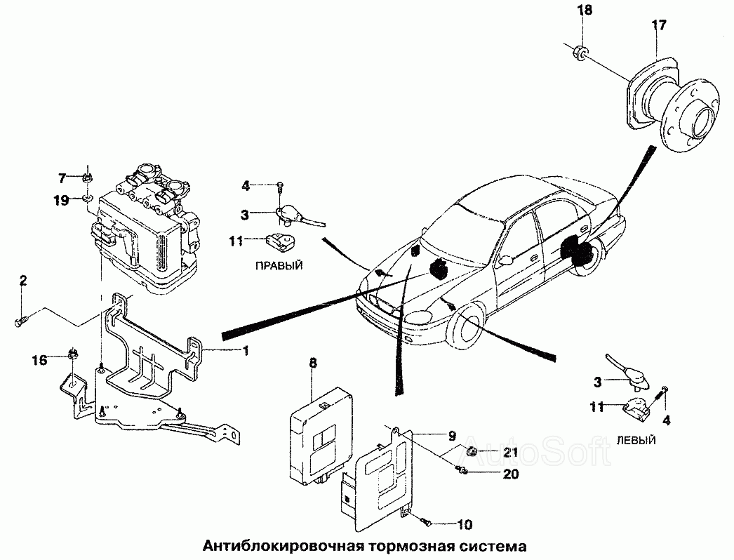 Схема тормозов шевроле ланос