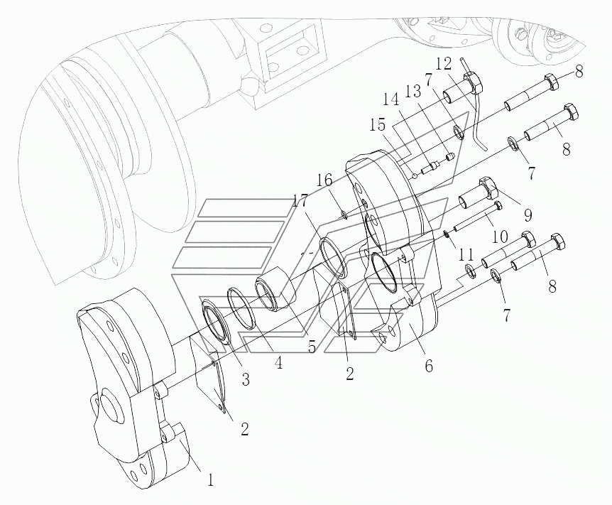 BRAKE Каток SR18M (Чертеж № 46: список деталей, стоимость запчастей).  Каталог 2010г.