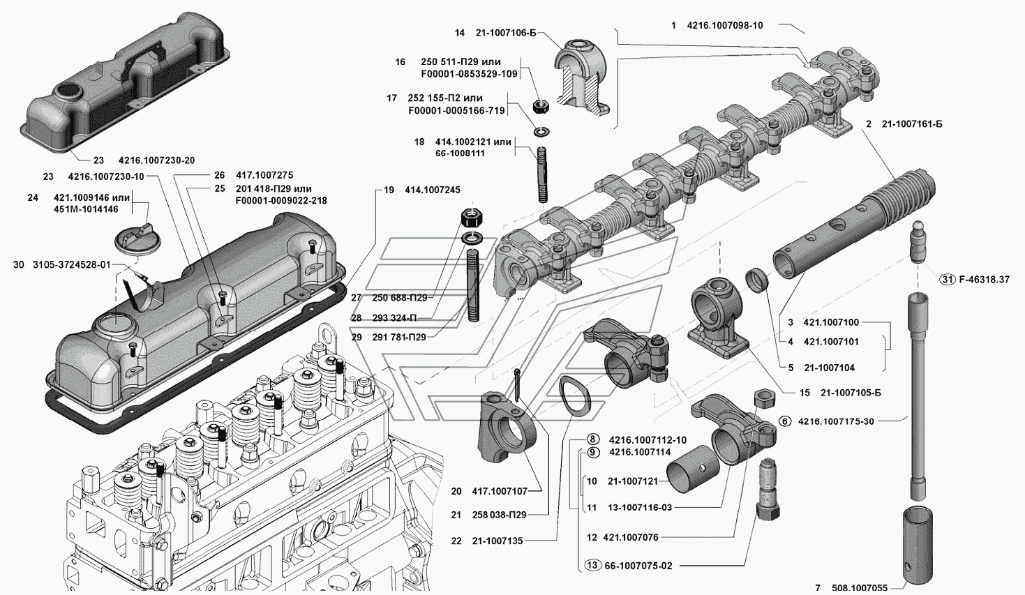 Затяжка гбц умз 4216