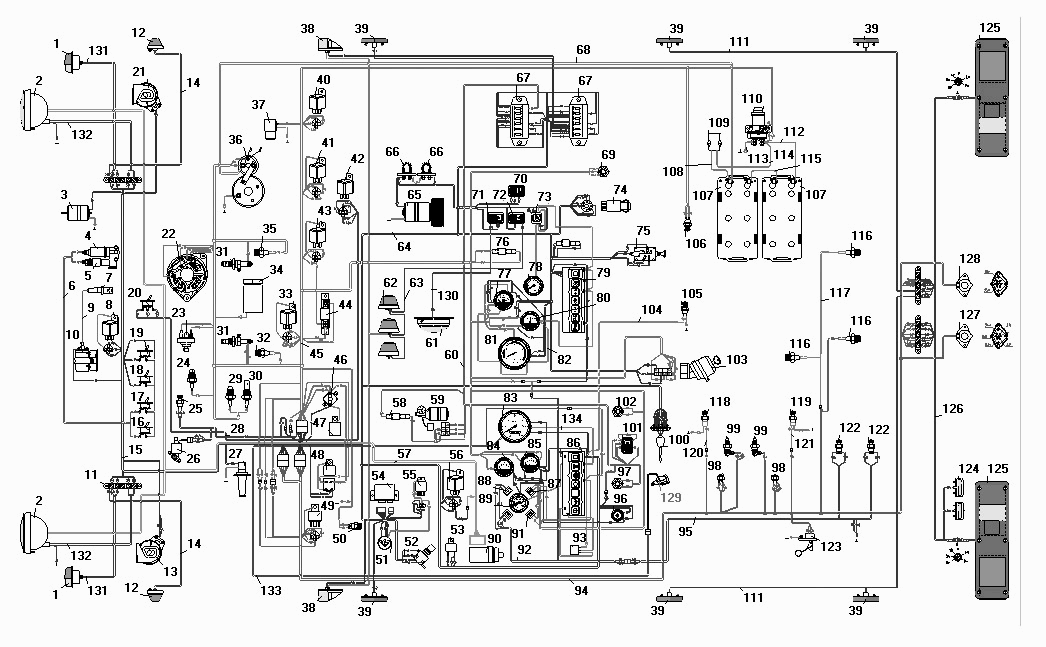 Схема Электрооборудования УРАЛ-4320-41 (Чертеж № 123: Список.