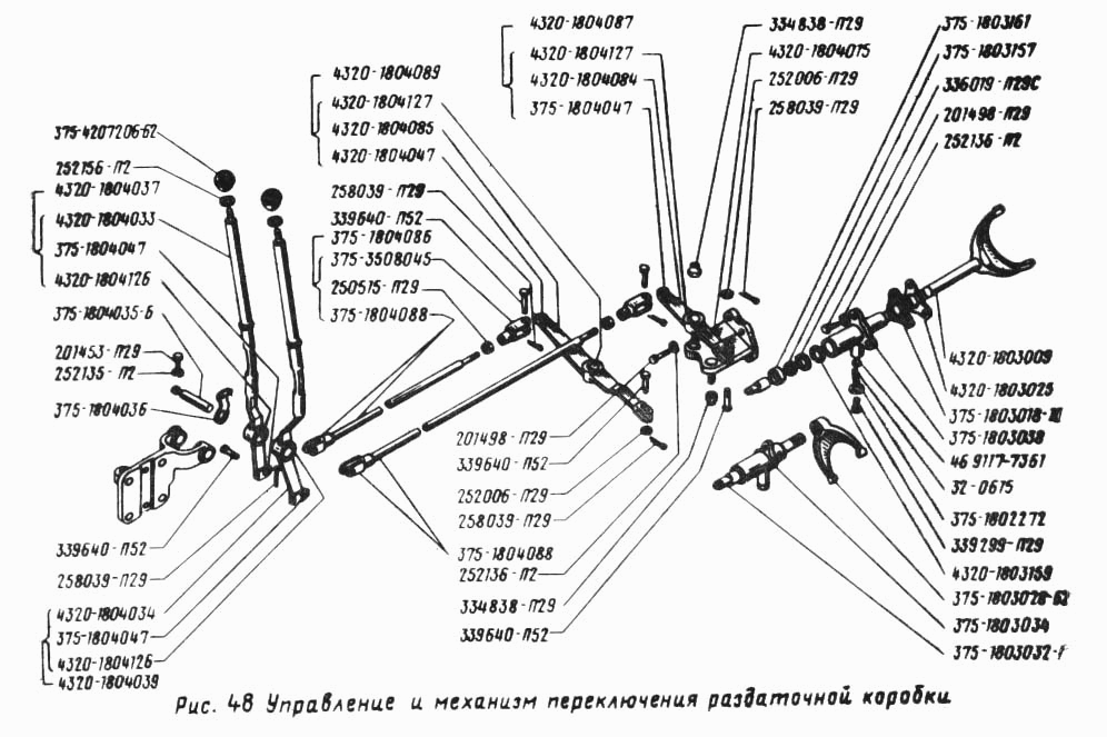 Схема переключения передач урал 5557