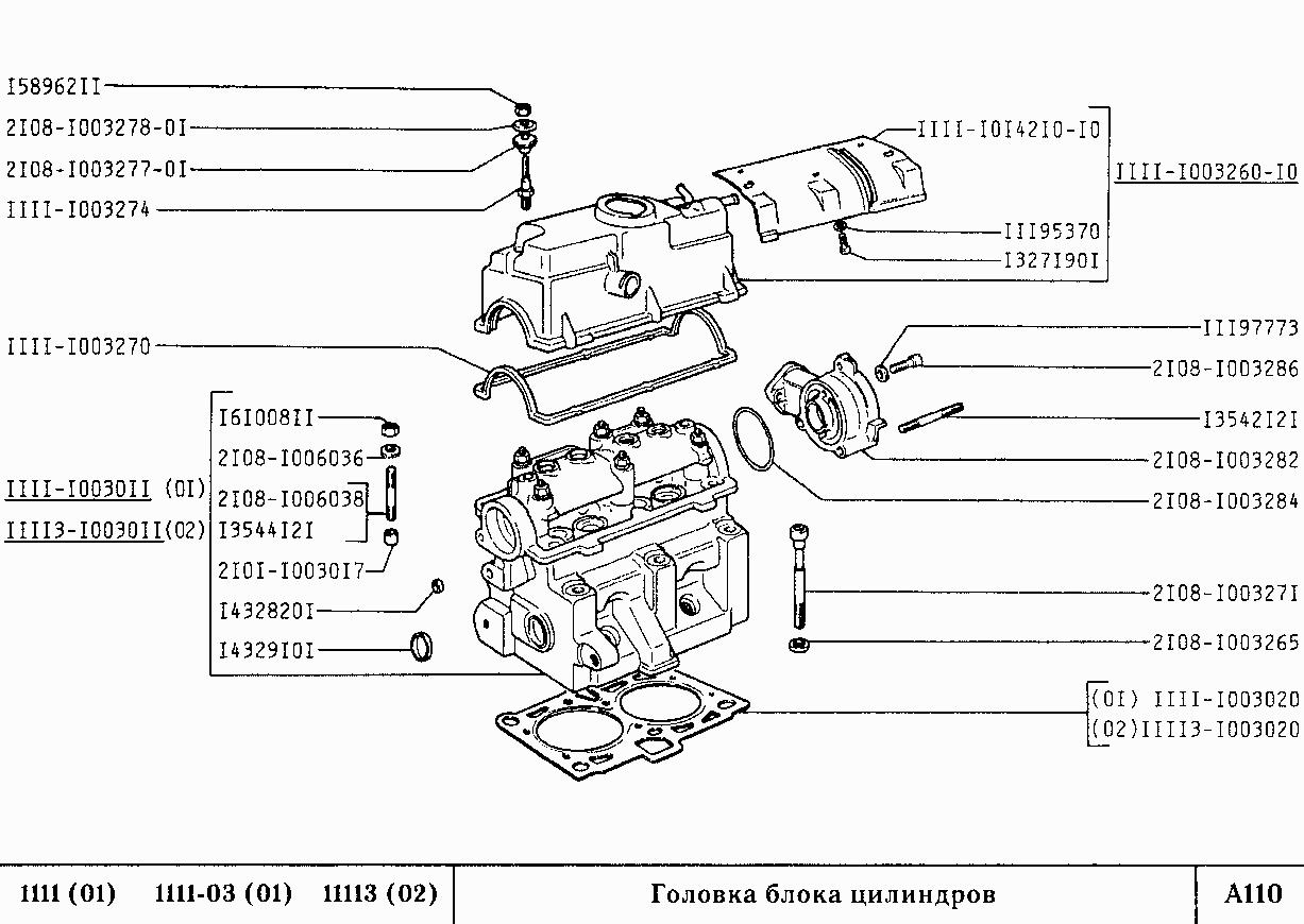Схема двигателя ваз ока
