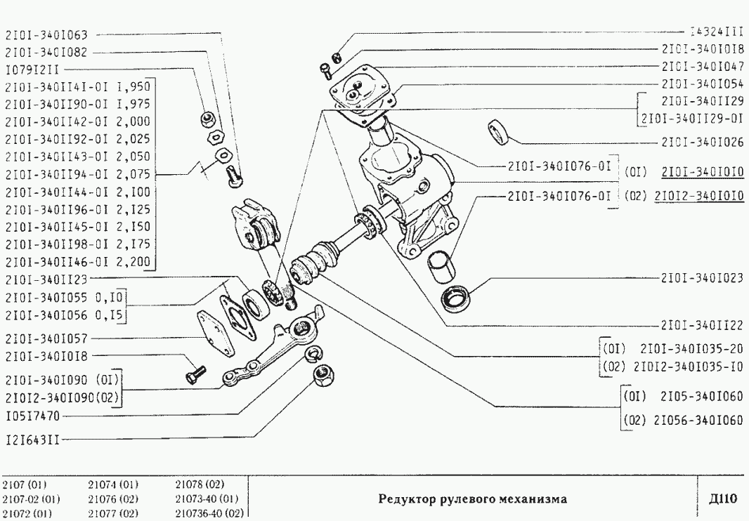 Масло в рулевом редукторе 2107