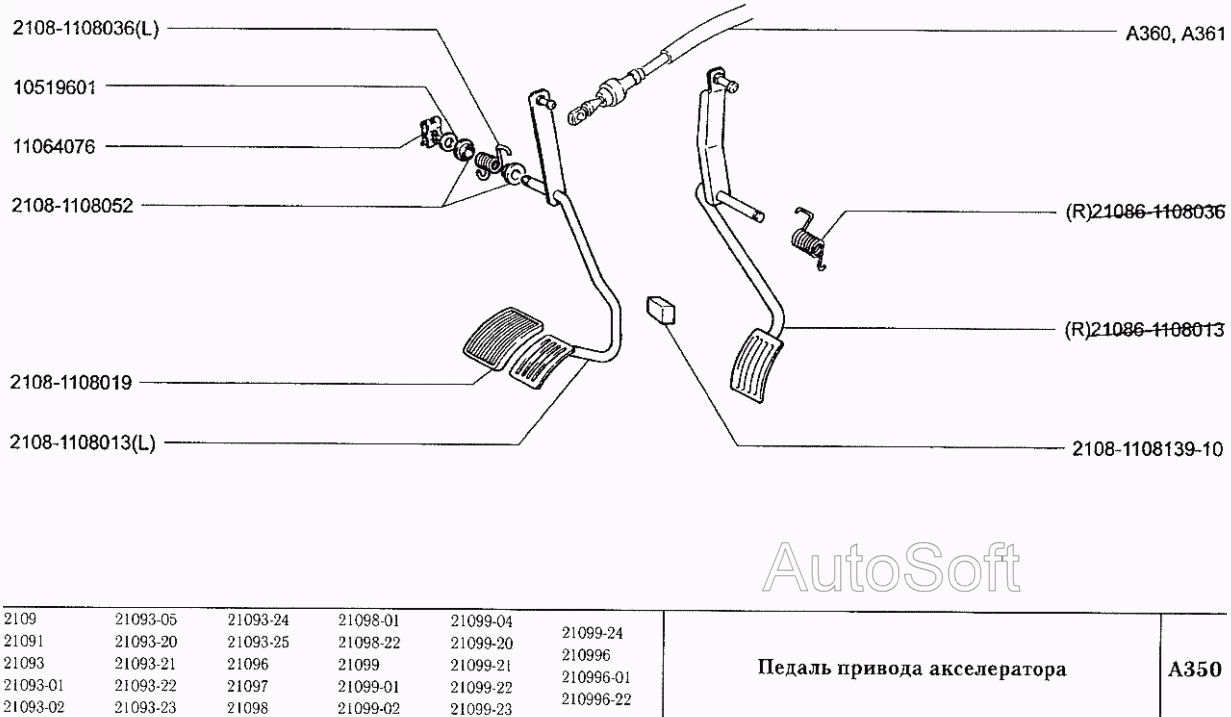 Схема привода сцепления ваз 2108