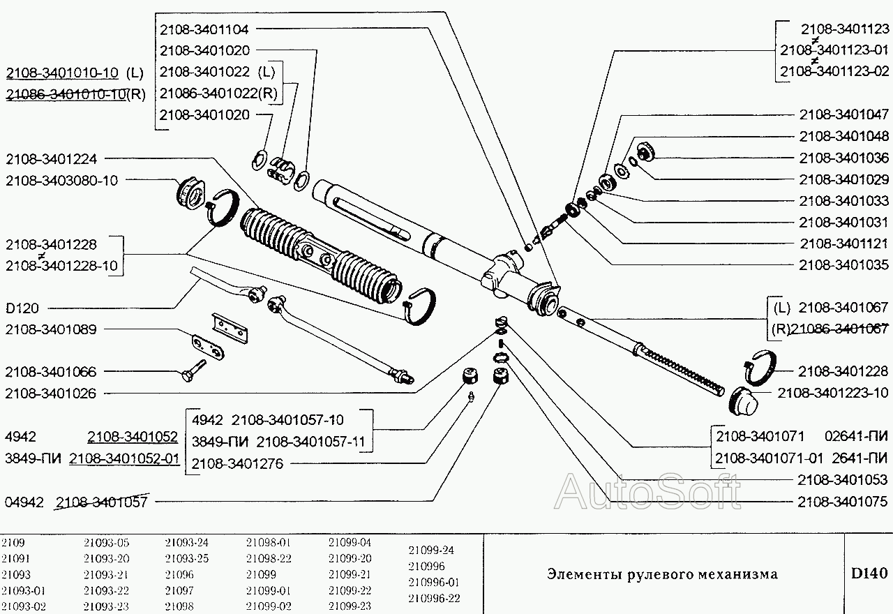 Схема рулевой колонки ваз 2109
