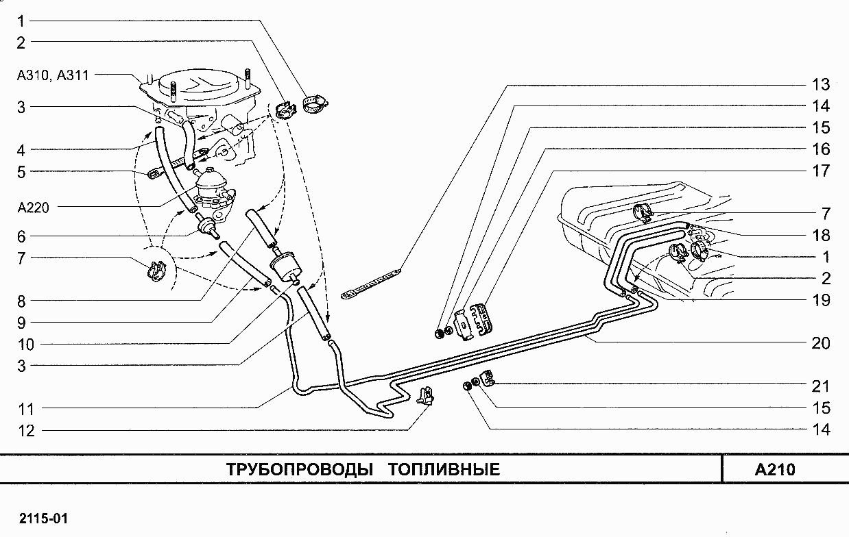 Схема тормозной системы ваз 2115