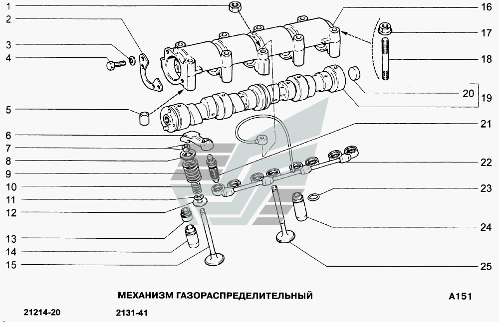 Схема цепи грм нива 21214 Механизм газораспределительный ВАЗ-21213-214i (NIVA) (Чертеж № 73: список детале