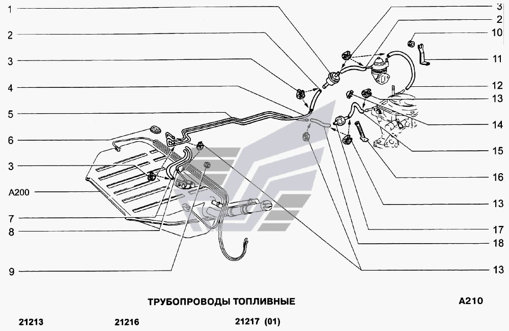 Схема топливной системы ваз 21213