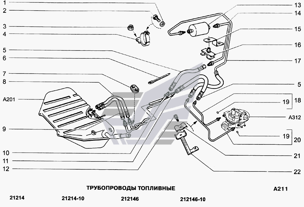 Схема топливная система нива 2131 инжектор
