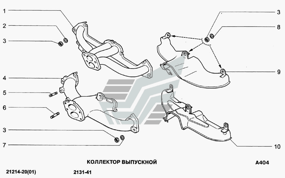 Схема выпускного коллектора