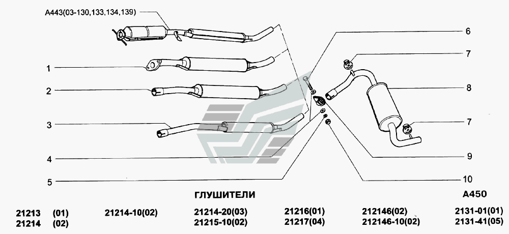 Выхлопная система нива шевроле схема