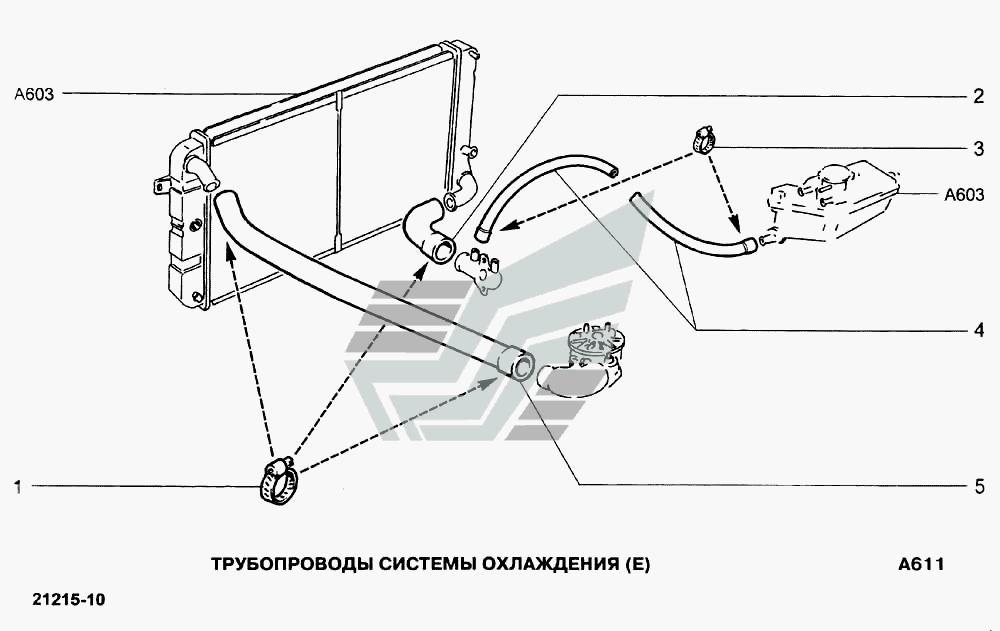 Схема системы охлаждения нива 21214