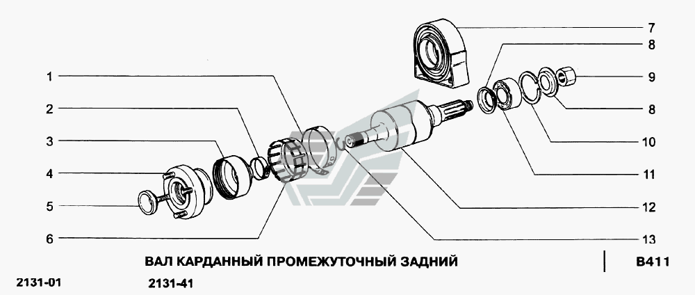 Задняя полуось нива 21213 схема