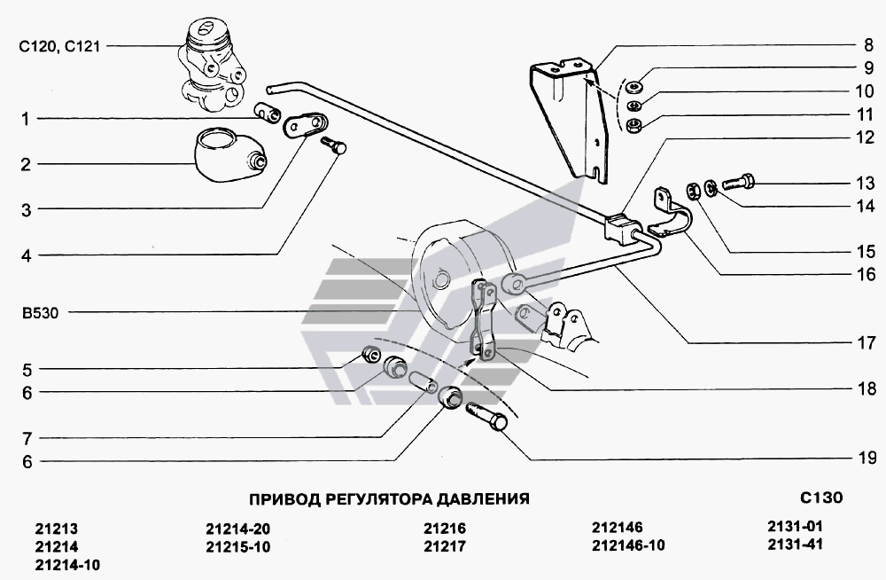 Схема тормозов 21214