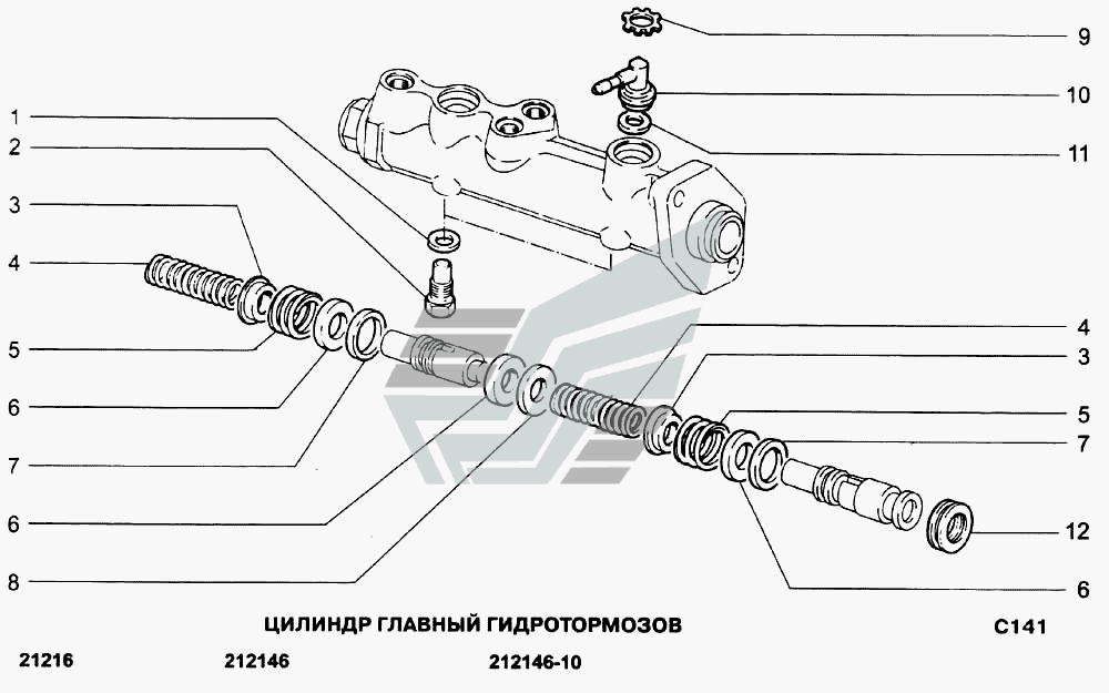 Цилиндр сцепления ваз 2101 схема