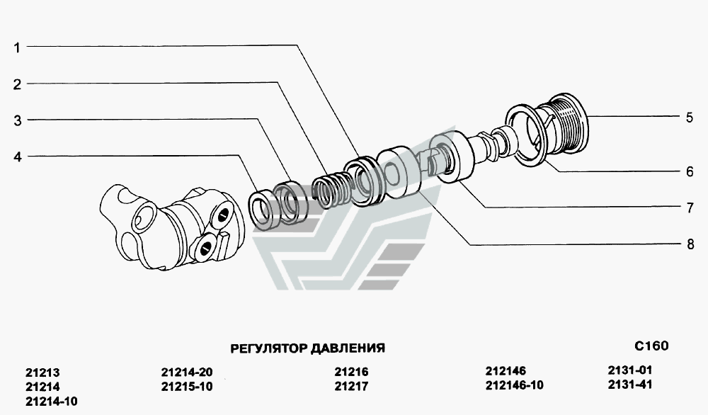 21213 схема тормозов