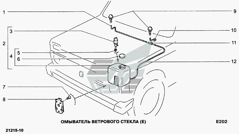 Омыватель лобового стекла ваз 2115 схема