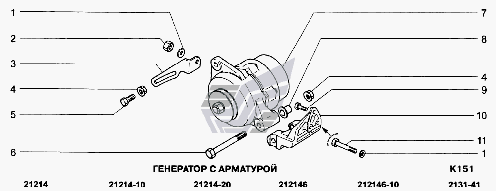 Схема генератора 21213